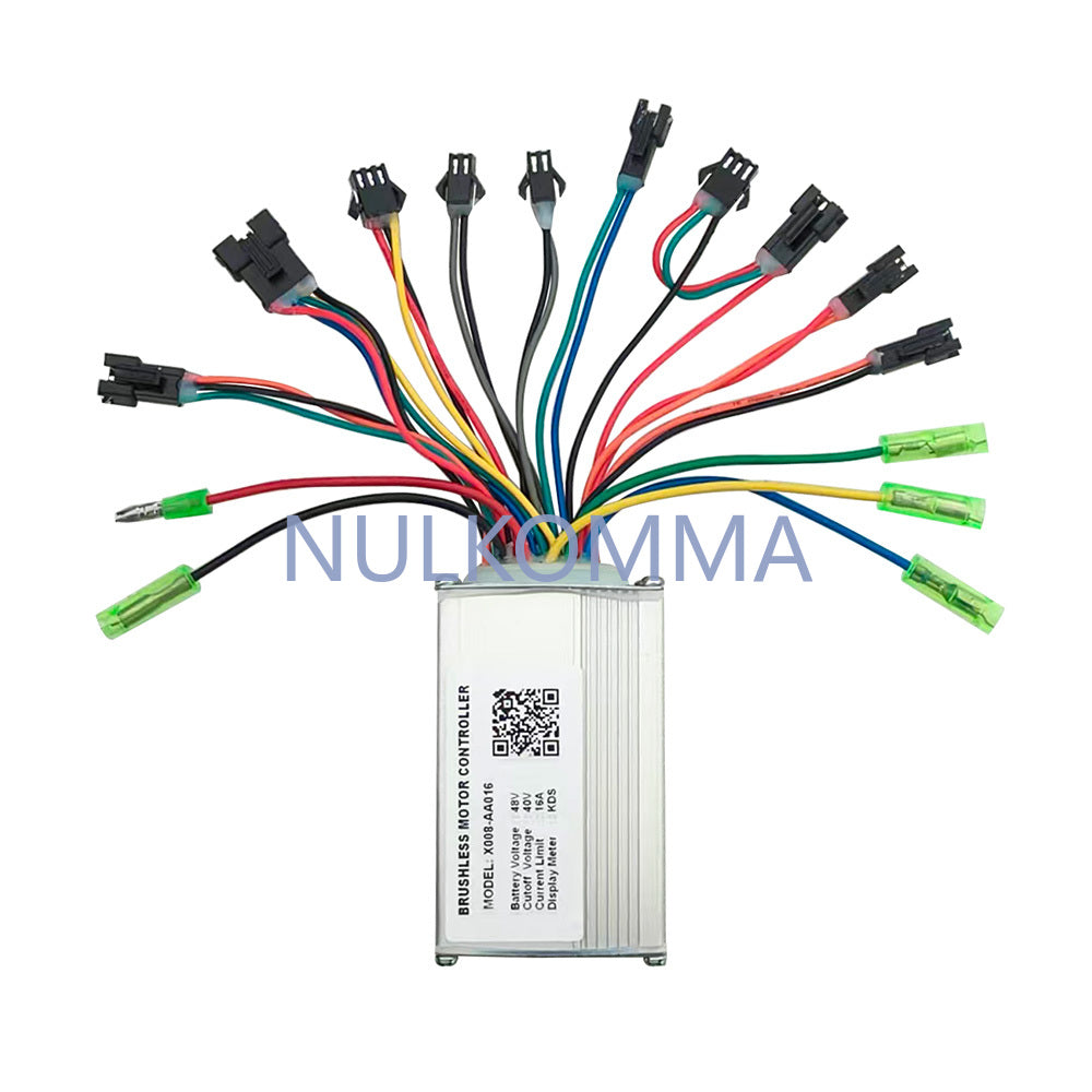 NULKOMMA Ebike Brushless Motor Controller 48V 16A Speed Controller X008-AA016 KDS for Electric Bicycle Scooter Motorcycle