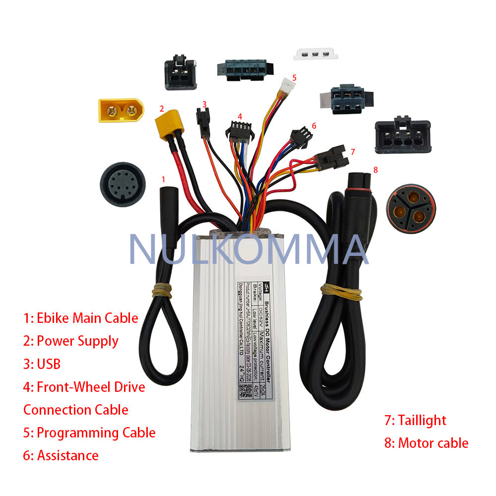 NULKOMMA Brushless Motor Controller JH5AJ7706DZMN 48V E-Bike Scooter Universal E-Bike Conversion Kit Bicycle Speed Controller
