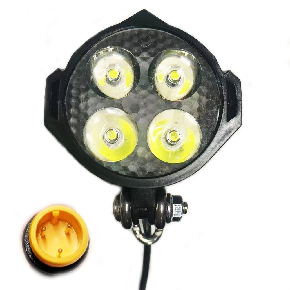 NULKOMMA Ebike Headlight 36V-48V Super Bright LED Light for Electric Bike Scooter Mountain Bike Light for Night Riding Waterproof