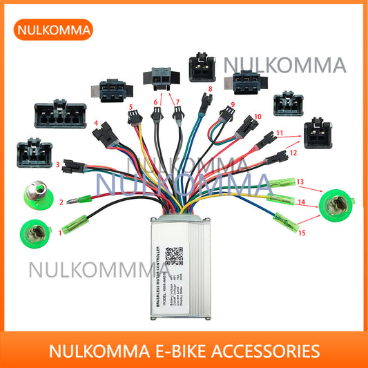 NULKOMMA Ebike Brushless Motor Controller 48V 16A Speed Controller X008-AA016 KDS for Electric Bicycle Scooter Motorcycle
