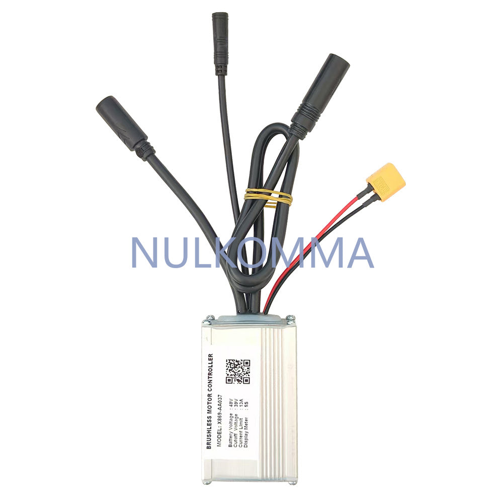 NULKOMMA Ebike Brushless Motor Controller X869-AA037 48V13A Electric Bicycle Speed Controller ECU for 5S Protocol Display Screen