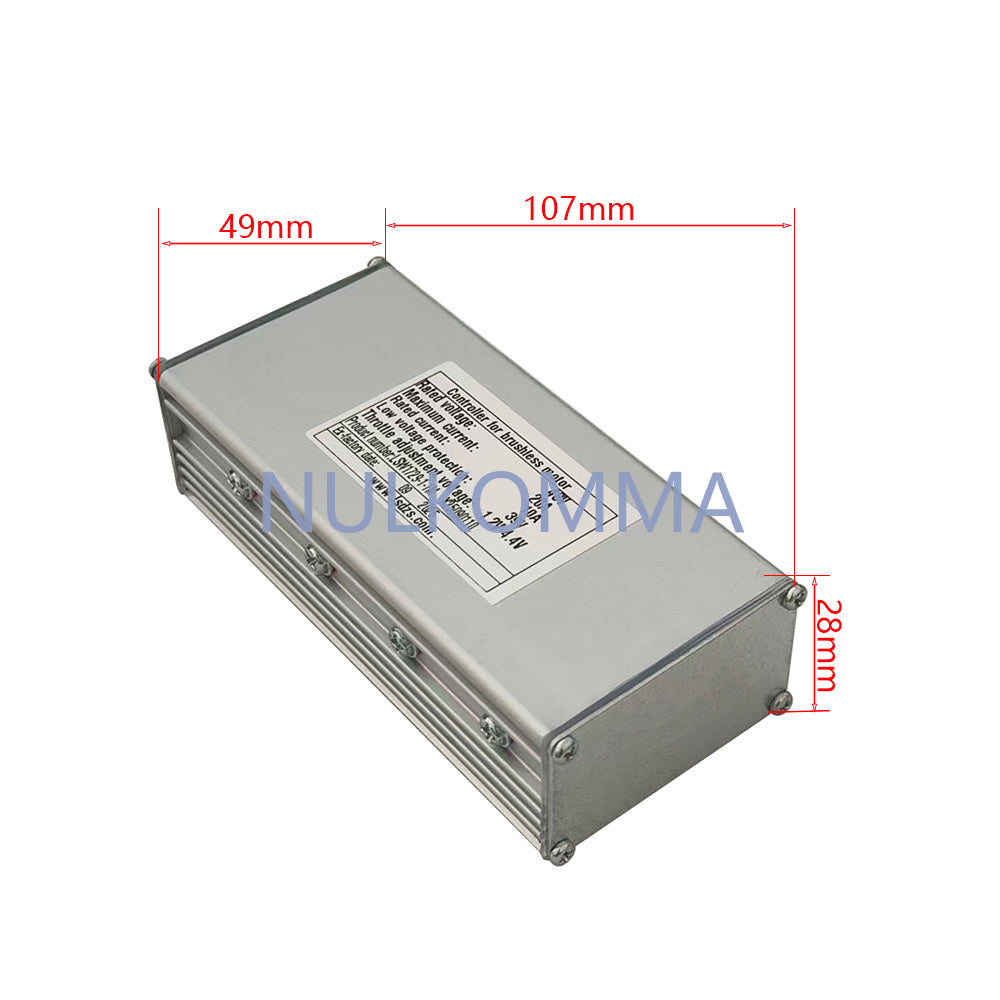NULKOMMA Ebike Brushless Motor Controller LSW1729-1-1M 48V 20A Suitable for Electric Bicycles Scooters Fat-Tire Bikes Speed Controller