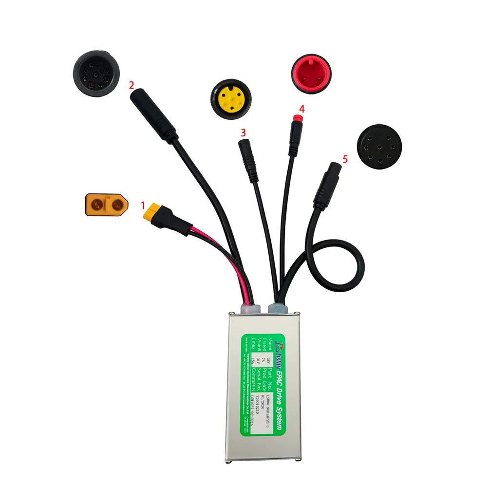 Nulkomma E-Bike Brushless Motor Controller LSW06-90B1AFSB-U 36V 15A for Electric Scooters Fat Bike MTB Accessories Speed Controller