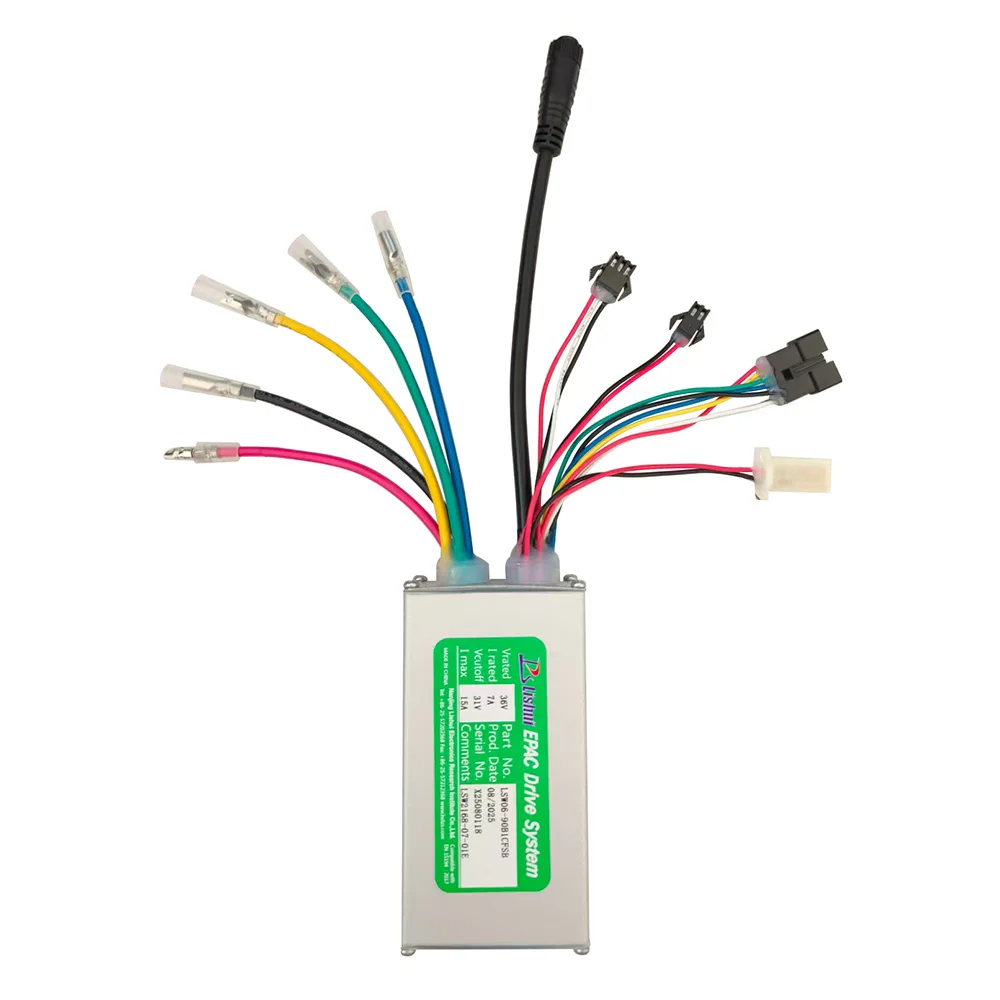 Nulkomma Ebike Brushless Motor Controller LSW06-90B1CFSB 36V 15A Suitable for Electric Bicycles Scooters Fat-Tire Bikes Speed Controller