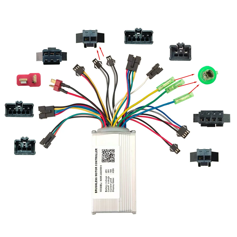 Nulkomma Ebike Brushless Controller X055-AAM001 48V 18A Speed Parts for KDS Protocol Display Electric Scooter MTB Fat Bike Accessories