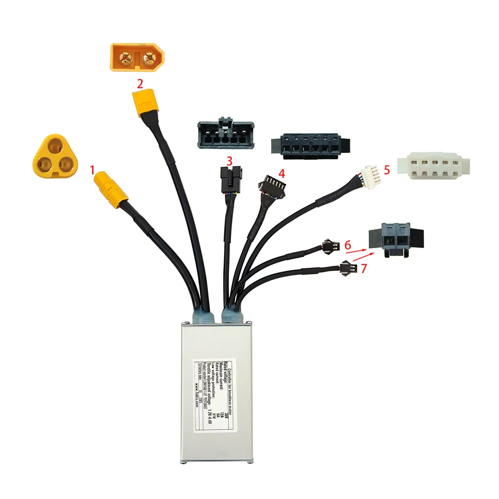 Nulkomma E-bike 36V Brushless Motor Controller LSW1542-1-2F 36V 6A for Electric Scooters Fat Bike MTB Accessories Speed Controller