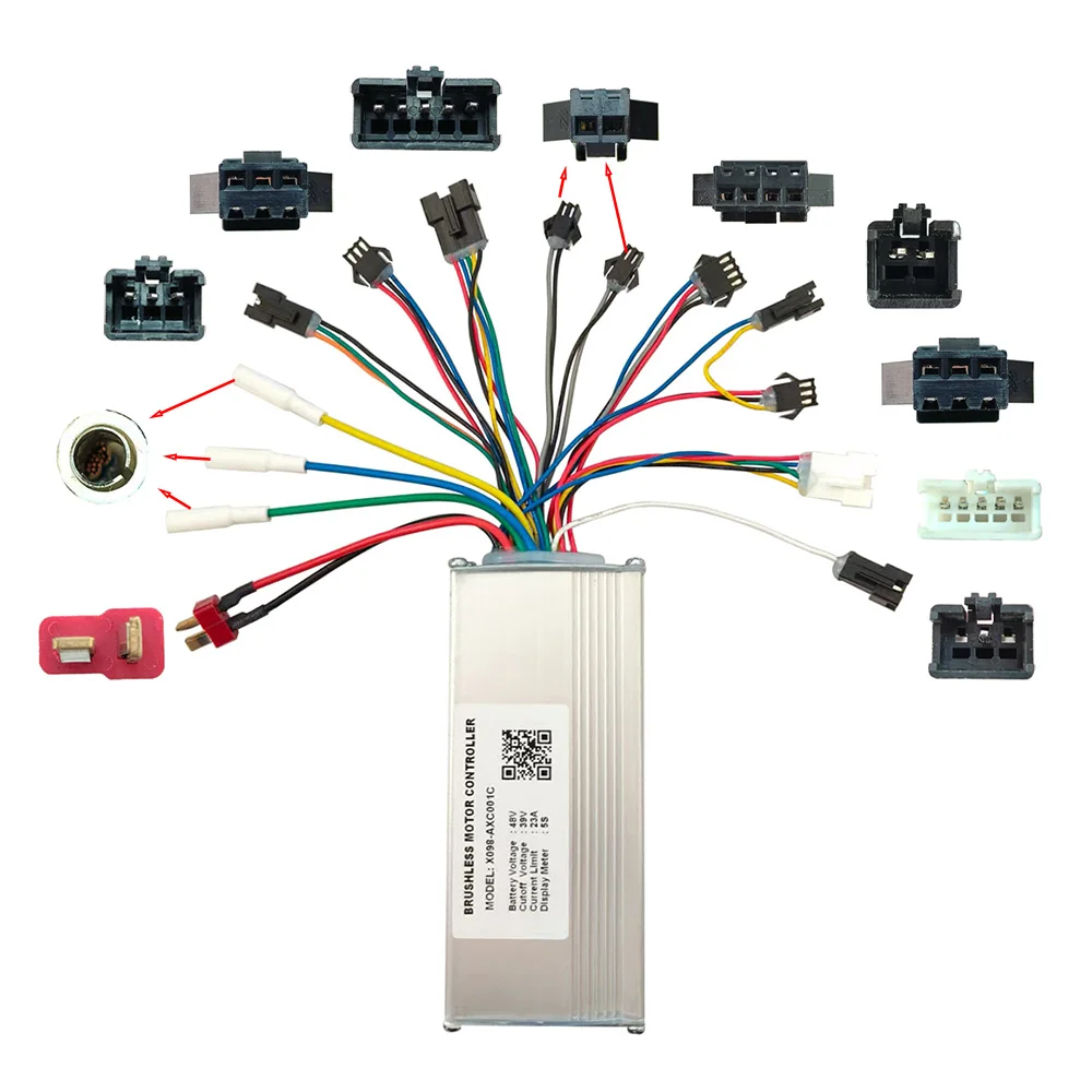Nulkomma Electric Bicycle Brushless Motor Controller X098-AXC001C 48V 23A 5S for Electric Scooters MTB Ebike Accessories Speed Controller