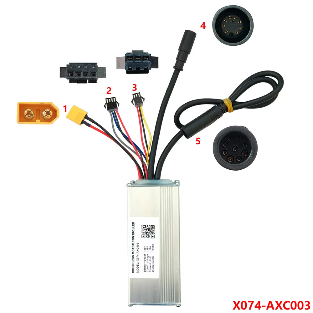 Nulkomma X074-AXC003 Ebike Brushless Motor Controller 48V 18A for 2HAO Display Electric Scooters MTB Accessories Speed Controller