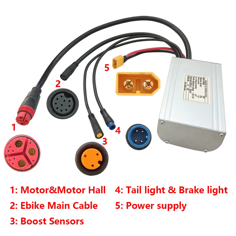 Nulkomma Electric Bicycle Brushless Motor Controller LSW1964-2E 48V 22A Speed Part for Electric Scooters MTB Accessories Speed Controller