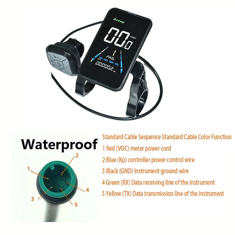 Nulkomma EBike Display Screen Meter Fatbike Computer Speed Control Panel 36V 48V 52V speedometer for Engwe Bike Accessories YL81F Yolin