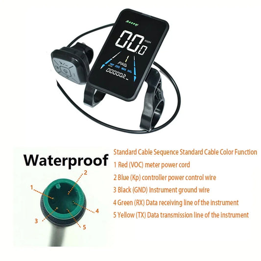 Nulkomma EBike Display Screen Meter Fatbike Computer Speed Control Panel 36V 48V 52V speedometer for Engwe Bike Accessories YL81F Yolin