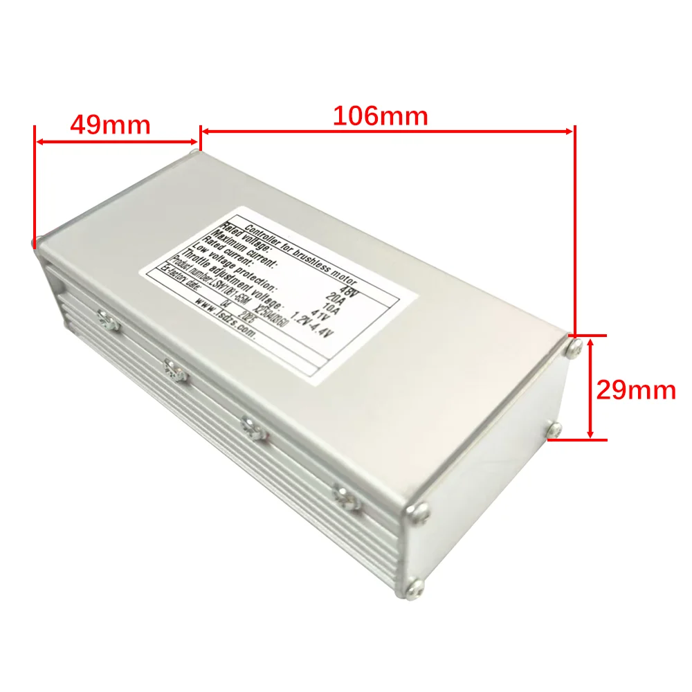 Nulkomma  LSW1081-65M 48V 20A Electric Bicycle Brushless Motor Controller for Electric Scooters MTB Fat Bike Accessories Speed Controller