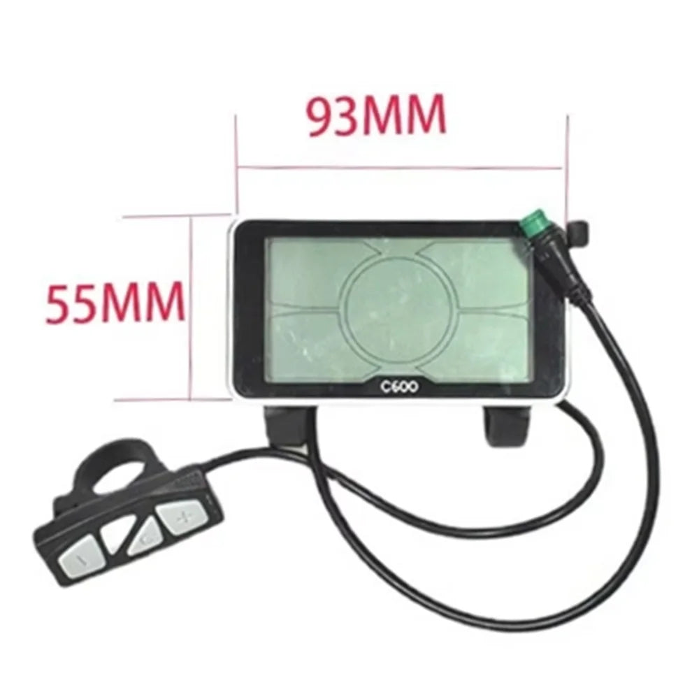 Nulkomma  Electric Bicycle LCD Display Screen Meter 5S Controller Speed Control Panel C600 36V 48V For MTB E-Bike Accessories