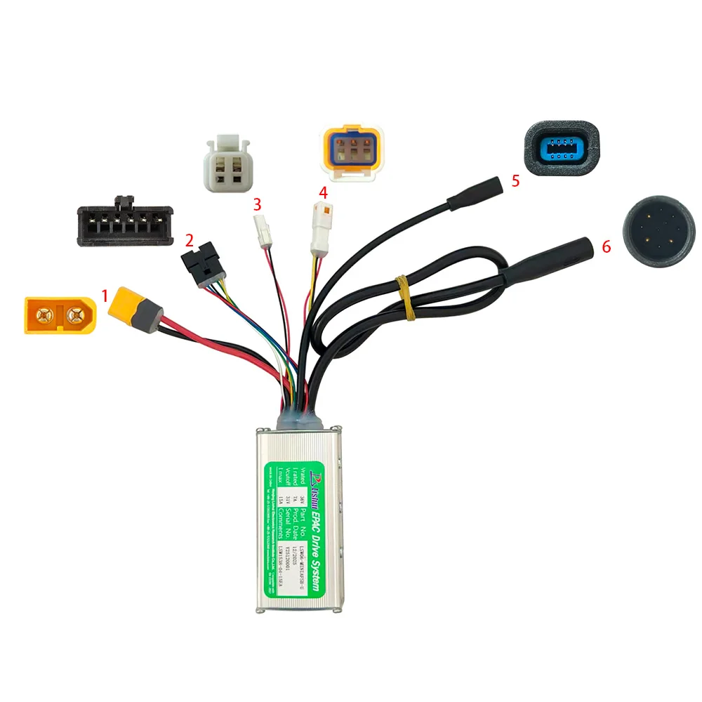 Nulkomma Electric Bicycle Brushless Motor Controller LSW06-MINIAFSB-U 36V 15A for Electric Scooters Fat Bike MTB Ebike Speed Controller