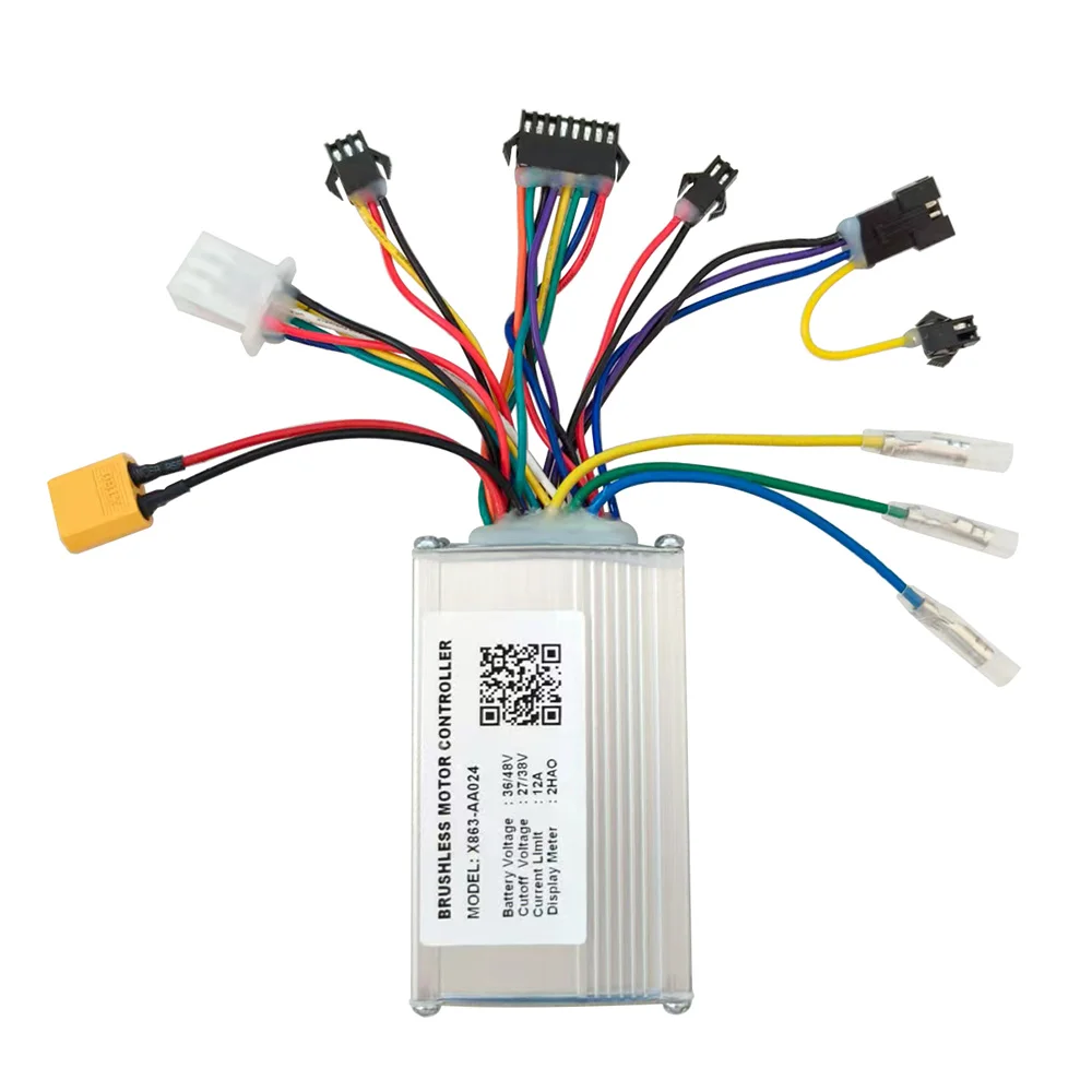 Nulkomma Ebike Brushless Motor Controller X863-AA024 36V/48V 12A for 2HAO Display Electric Scooters MTB Accessories Speed Controller