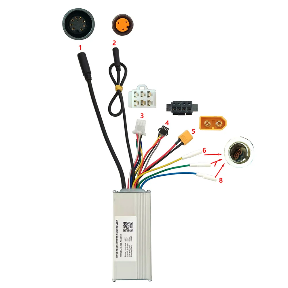Nulkomma Electric Bike Brushless Motor Controller X128-AXC002 48V 22A for 2HAO Display Electric Scooters MTB Accessories Speed Controller