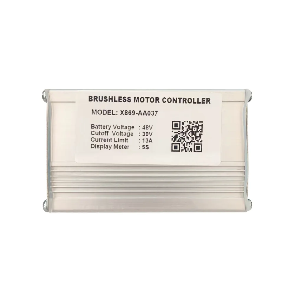 Nulkomma 48V 13A Brushless Motor Controller X869-AA037 Electric Bicycle Scooter Speed Controller with 5S Protocol Display