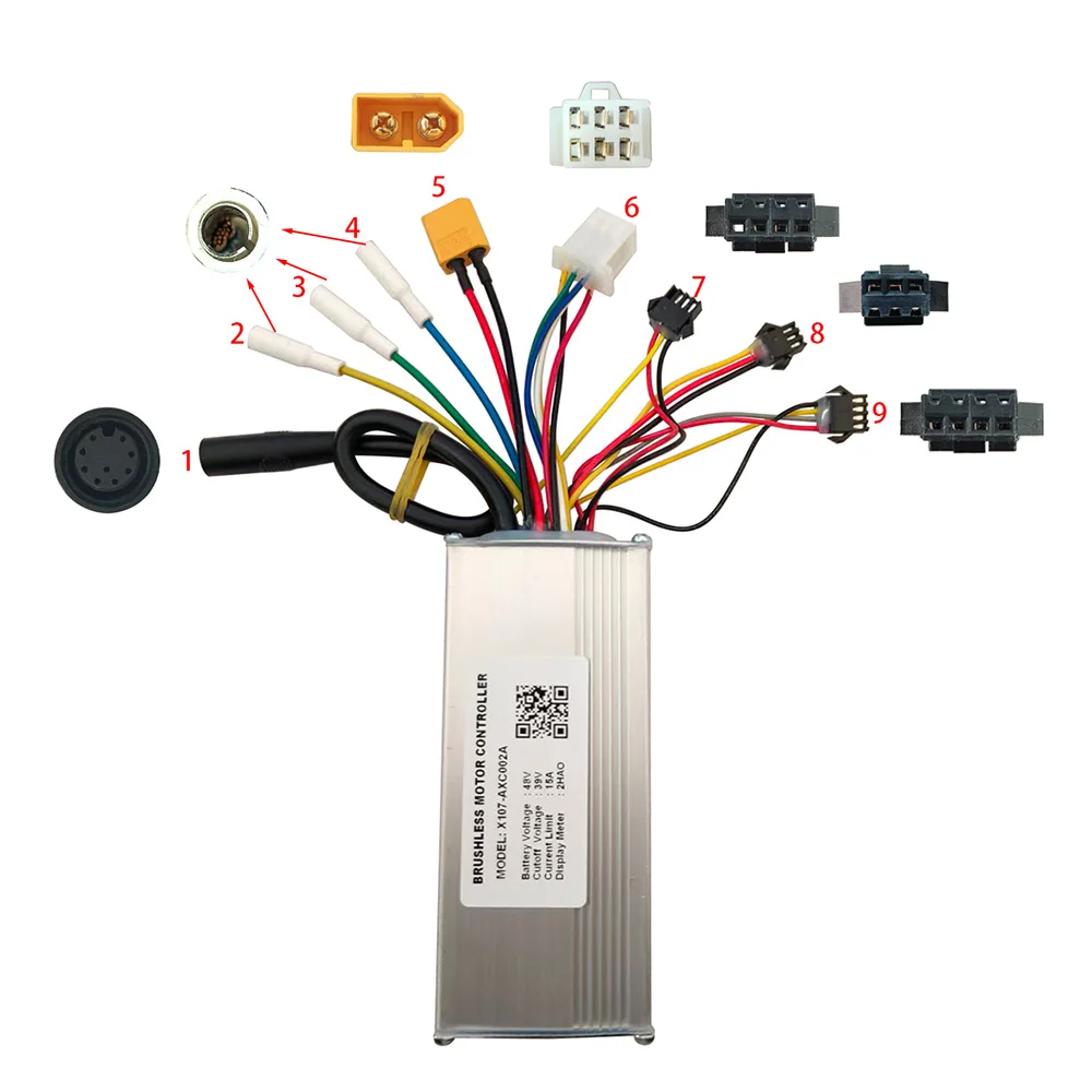 Nulkomma Brushless Motor Controller X107-AXC002A 48V 15A for 2HAO Protocol Electric Scooters MTB Ebike Accessories Speed Controller