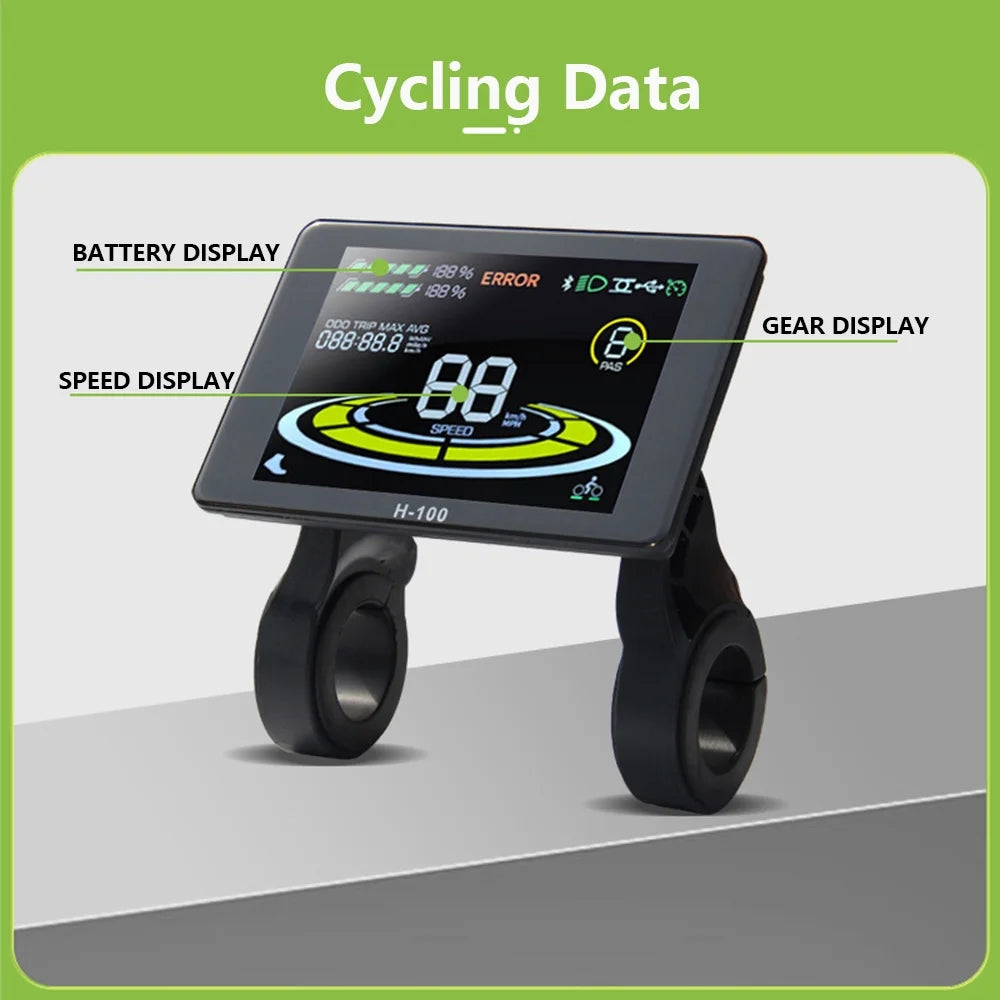 Nulkomma  Ebike Color Display Electric Bike Speed Control Panel JN LCD H-100 E-Scooter Accessories For 2HAO Protocol Controller