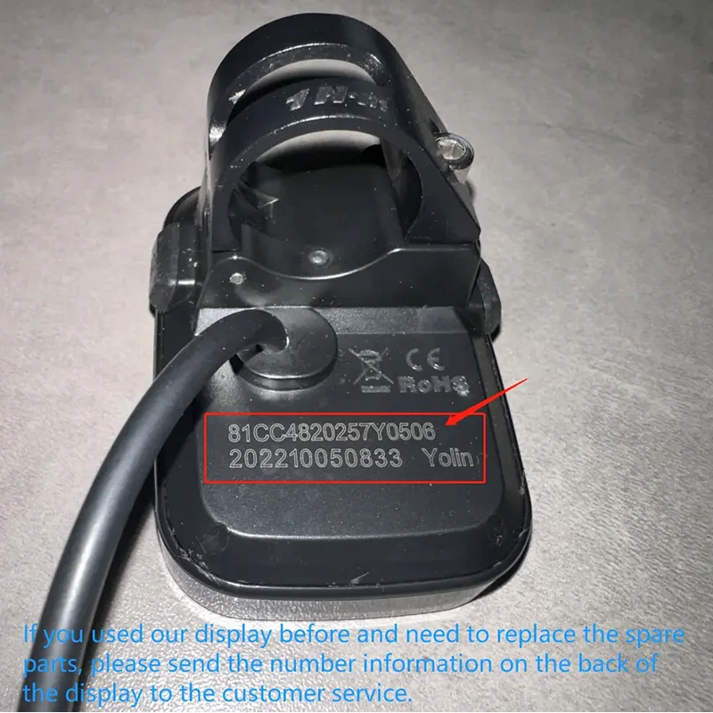 Nulkomma YL81C EBike LCD Display 5Pin Waterproof Connector Electric Bike for Controller 36V 48V Electric Mountain Bike Accessories Yolin