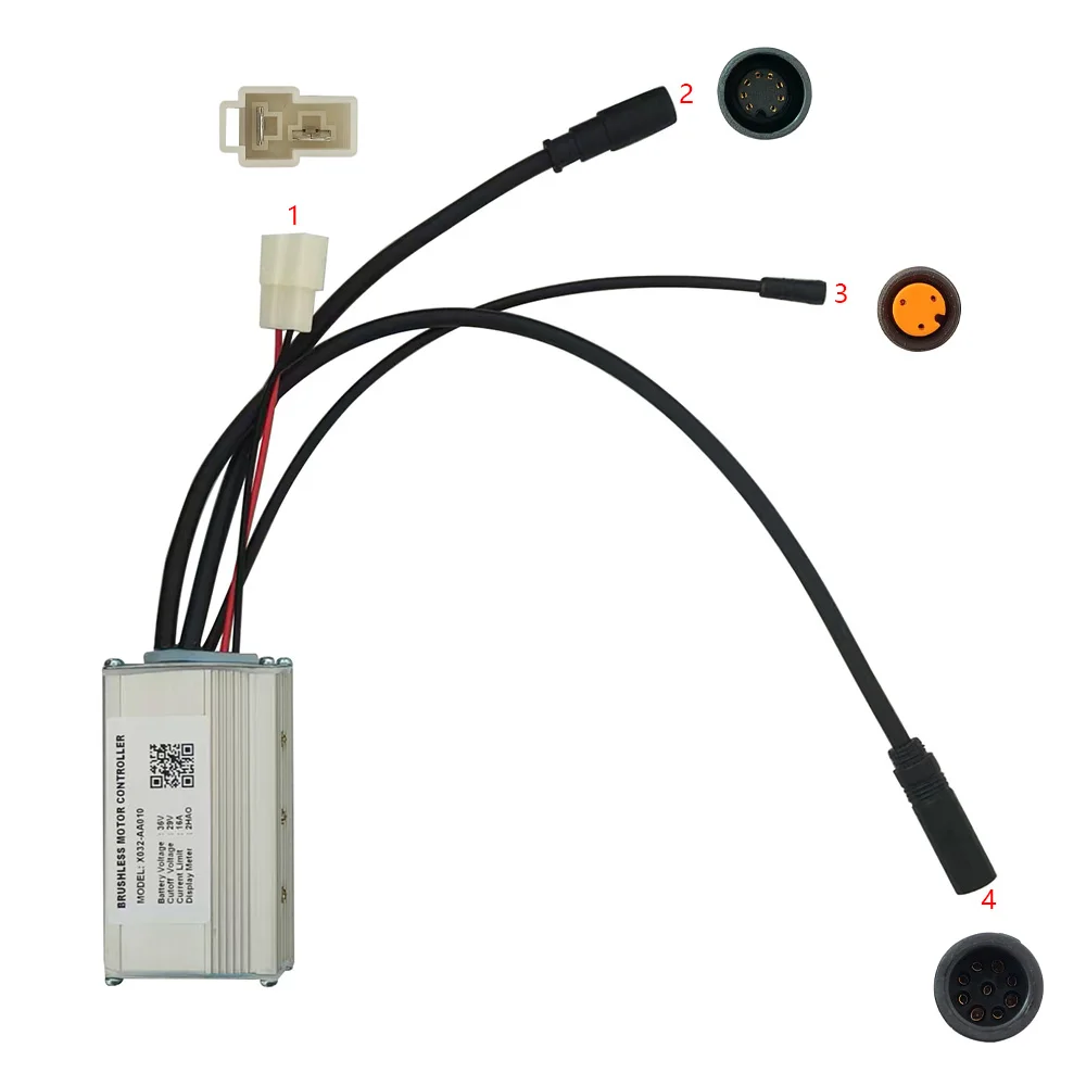 Nulkomma E-Bike Brushless Motor Controller X032-AA010 36V 16A 2HAO Protocol for Electric Scooters MTB Fat Bikes Accessories