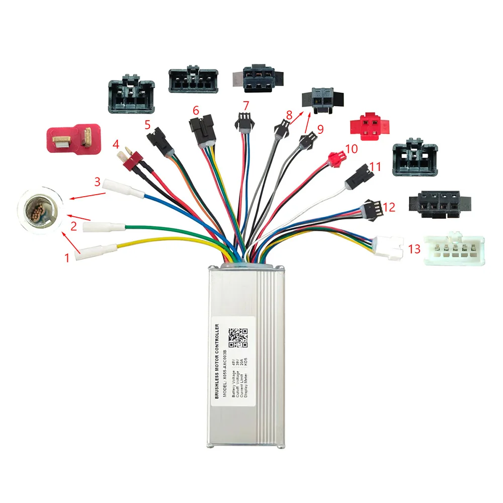 Nulkomma  X055-AXC003B 48V 20A Ebike Brushless Motor Controller for KDS Protocol Electric Scooters Speed Parts MTB Fat Bikes