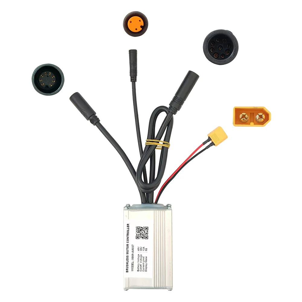 Nulkomma  E-bike Brushless Motor Controller X869-AA037 48V 13A for 5S Protocol Display Electric Scooters MTB Fat Bikes Accessories