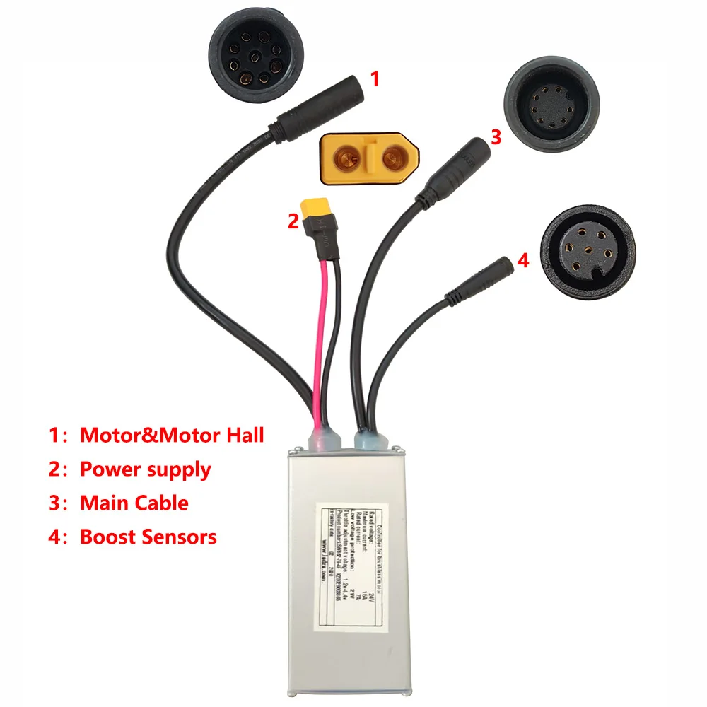 Nulkomma Electric Bicycle Brushless Motor Controller LSW862-79-4F 24V 15A for Electric Scooters MTB Fat Bike Accessories Speed Controller