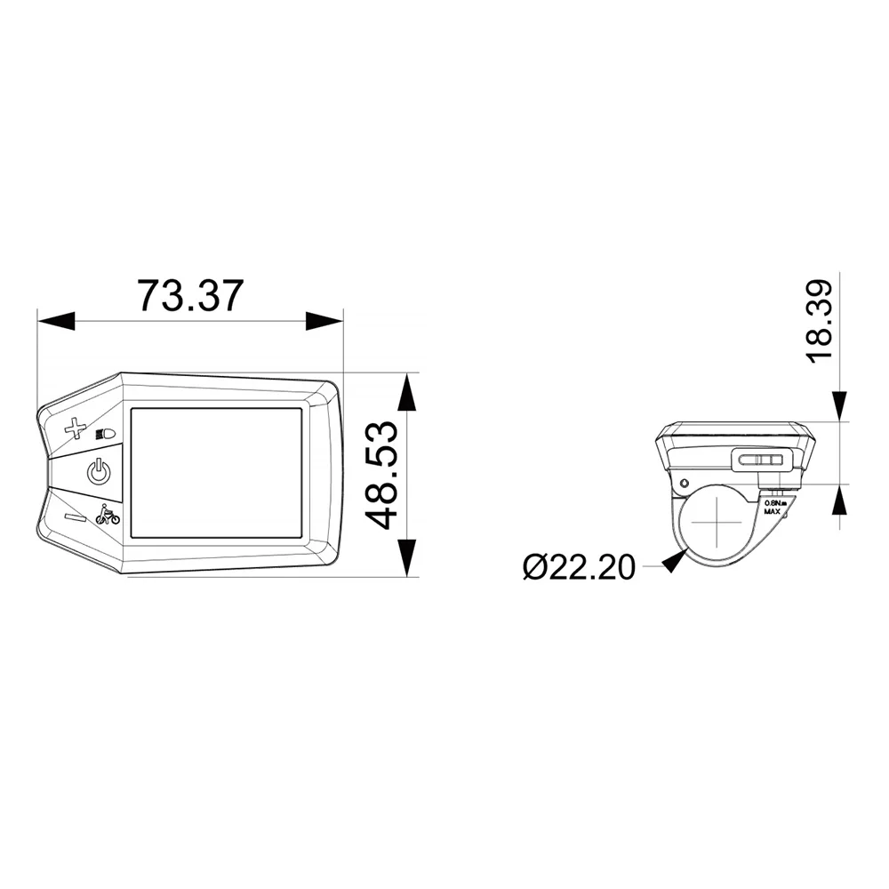 Nulkomma  E-bike display  KD717 5-pin Speedometer 24V 36V 48V 52V for MTB Electric Bicycles Fat Bikes Accessories
