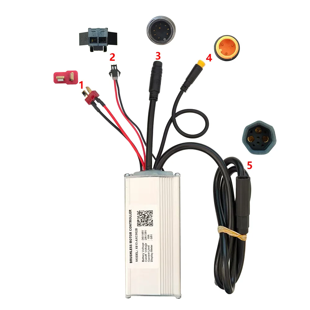 Nulkomma  Ebike Brushless Motor Controller X813-ACXC002B 36/48V 18A for G51 Protocol Display Electric Scooters MTB Speed Controller