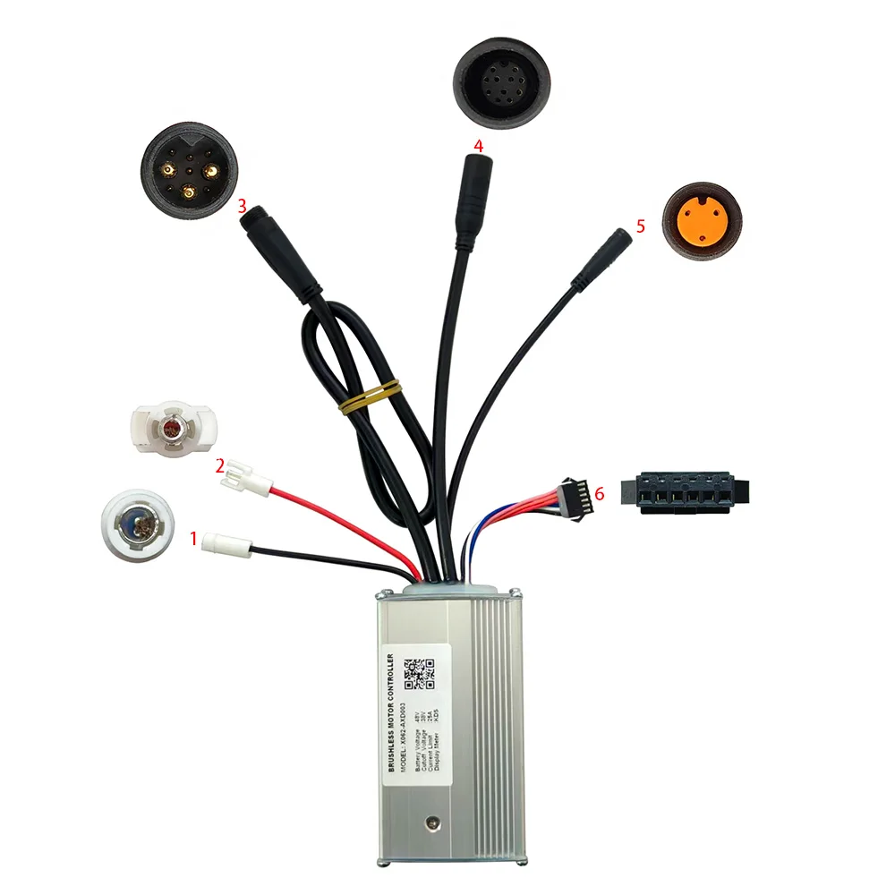 Nulkomma  X062-AXD03 48V E-bike Brushless Motor Controller 25A for KDS Protocol Display Electric Scooters MTB Fat Bikes Accessories