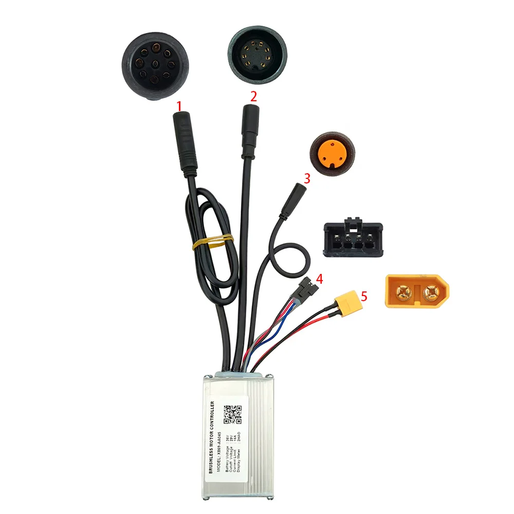 Nulkomma  X869-AA045 36V 16A Ebike Brushless Motor Controller for 2HAO Protocol Electric Scooters Speed Parts MTB Fat Bikes