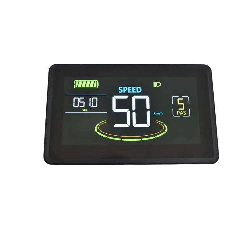 Nulkomma Ebike LCD Dispiay Screen Meter Speed Control Panel H6C 24V-60V For Protocol No. 2 MTB Electric Bicycle Accessories