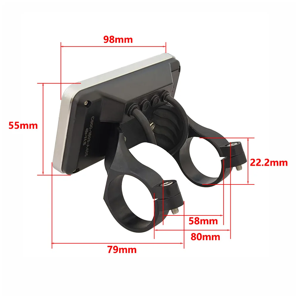 Nulkomma Electric Bike Display C600 36V/48V 5Hole Speed Control Panel Conversion Kit for Ebike MTB Fat Bike Accessories