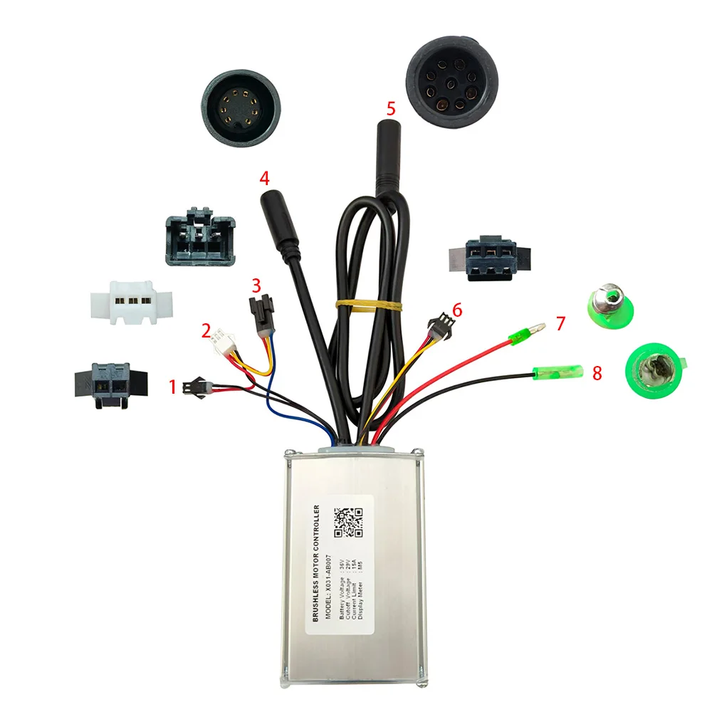 Nulkomma Brushless Motor Controller X031-AB007 36V 15A for M5 Protocol Display Electric Scooters MTB Ebike Accessories Speed Controller
