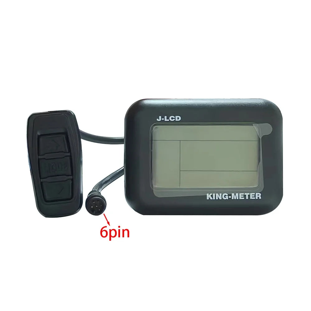 Nulkomma LCD Display Meter KING-MEYER J-LCD 6-Pin 36V 48V E-Bike Accessories For Mountain Bikes E-Scooters Speed Control Panel