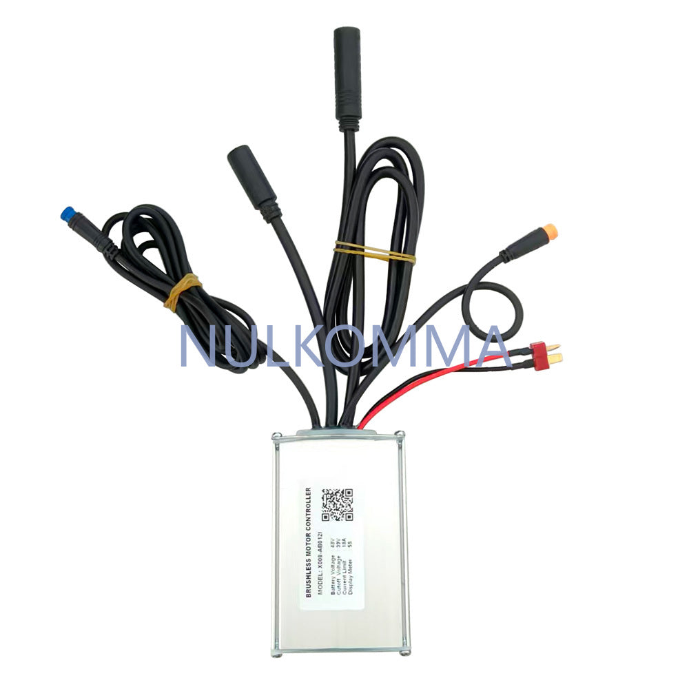 Ebike Brushless Motor Controller X008-AB0121 48V 18A Suitable for Electric Bicycles Scooters Fat-Tire Bikes Speed Controller