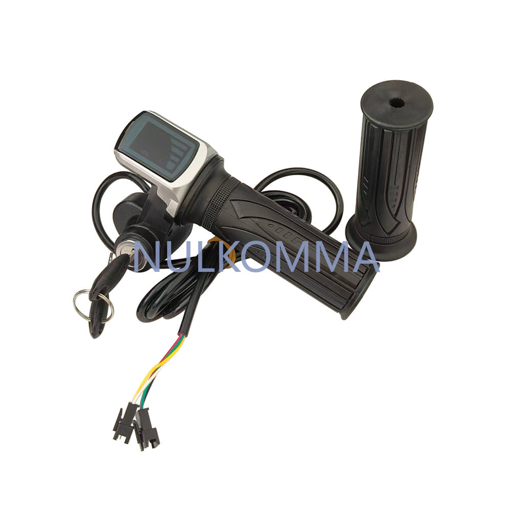 NULKOMMA 36V 48V Twist Grip Throttle Accelerator and LCD Battery Indicator Electric Bicycles MTB Tuning Accessories