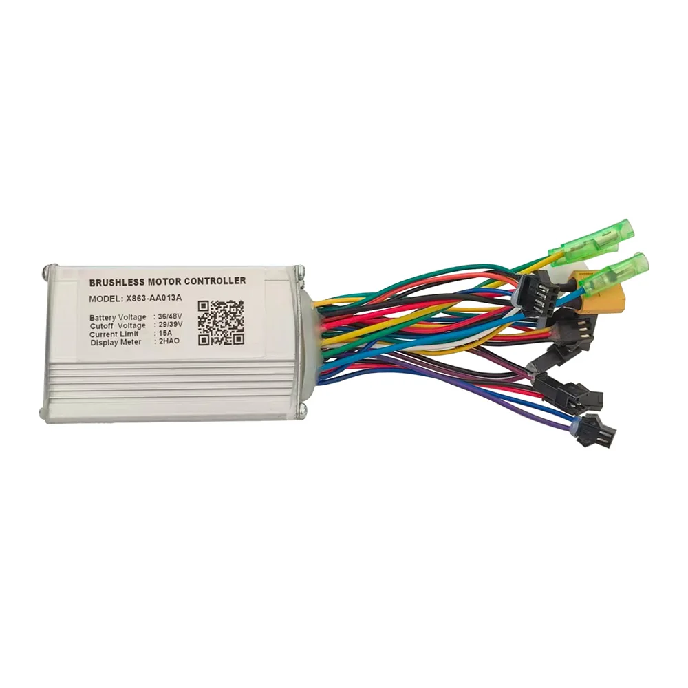 Nulkomma Ebike Brushless Motor Controller X863-AA013A 36V/48V 15A for 2HAO Display Electric Scooters MTB Accessories Speed Controller