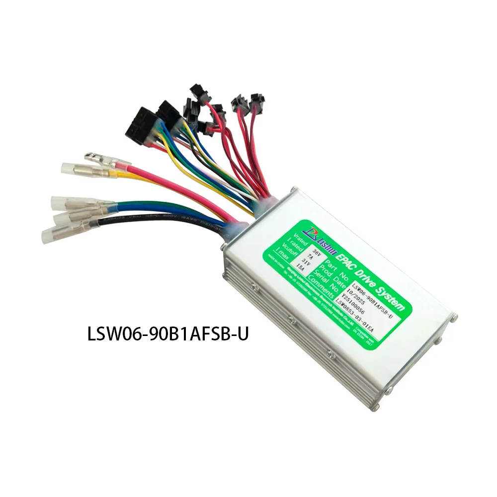 Nulkomma LSW06-90B1AFSB-U Electric Bicycle Brushless Motor Controller 36V 15A for Electric Scooters Fat Bike MTB Ebike Speed Controller