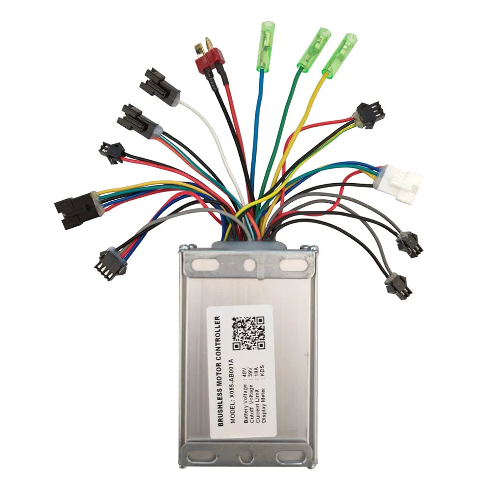 Nulkomma X055-AB001A EBike Brushless Motor Controller 48V 18A E-Bike Parts Mountain Bike Speed Controller For Display Meter KDS