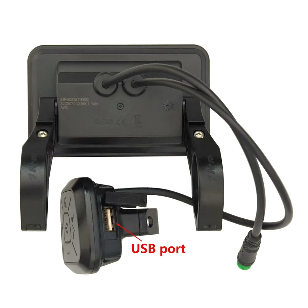 Nulkomma Ebike Display Screen Meter YL81F Yolin 48V UART Protocol Dual drive 5PIN Bicycle Computer Odometer Speedometer for Electric Bike