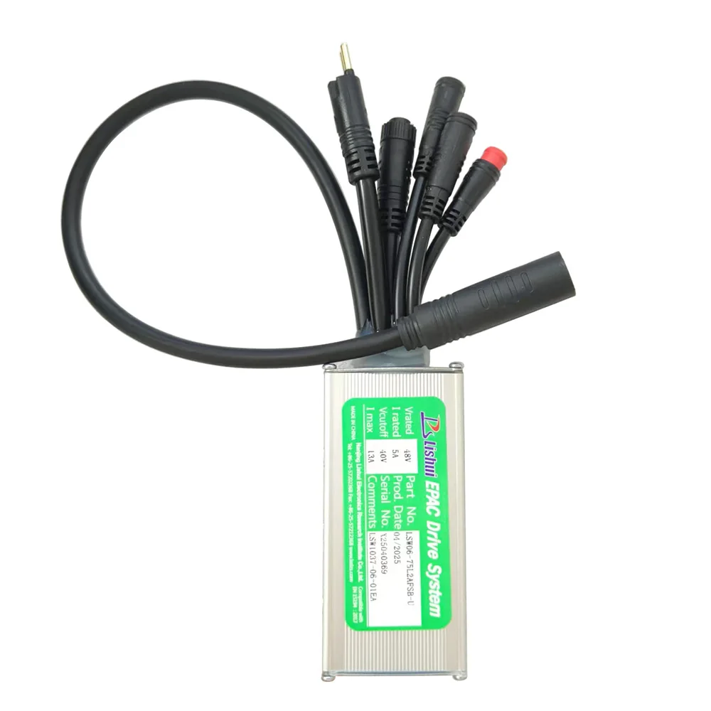 Nulkomma Ebike Brushless Motor Controller LSW06-75L2AFSB-U 48V 13A for 5S Protocol Electric Scooters MTB Accessories Speed Controller
