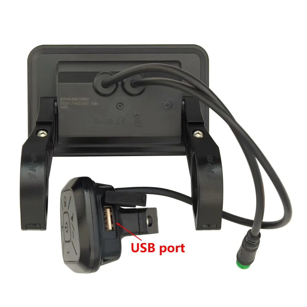 Nulkomma Ebike Display Screen Meter YL81F Yolin 48V UART Protocol Dual drive 5PIN Bicycle Computer Odometer Speedometer for Electric Bike