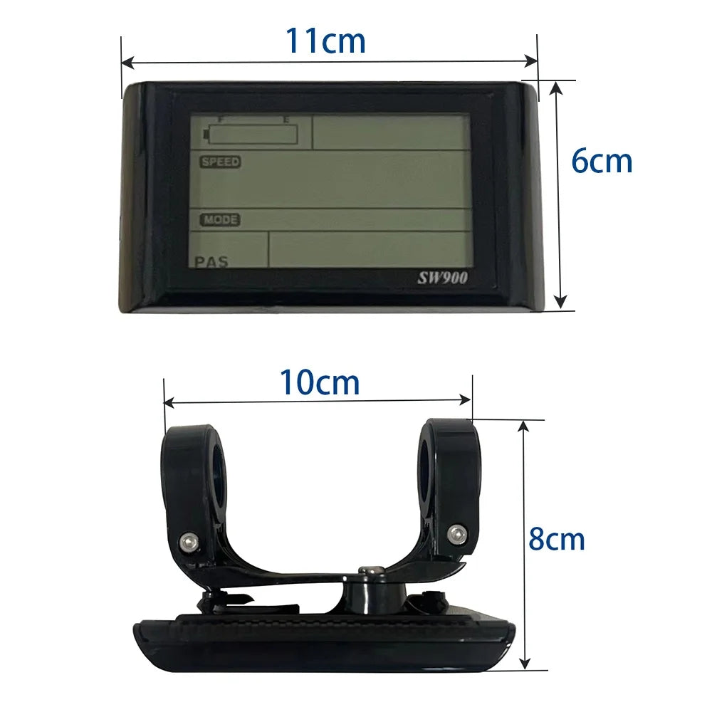 Nulkomma SW900 EBike LCD Display Conversion Kit Electric Bike Accessories Bicycle 24V 36V 48V for JN Controller SM Plug