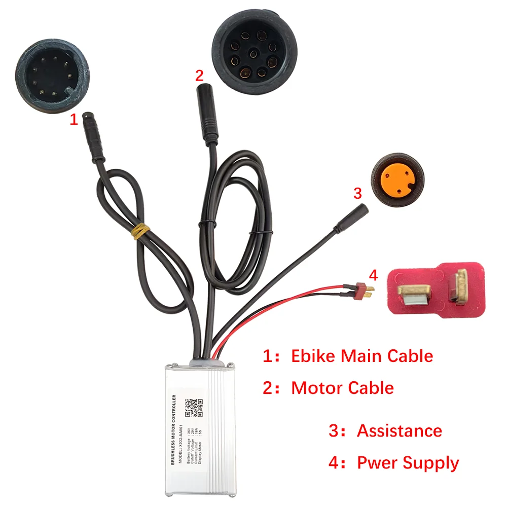 Nulkomma Electric Bicycle Brushless Motor Controller X032-AA061 36V 16A 5S for Electric Scooters MTB Ebike Accessories Speed Controller