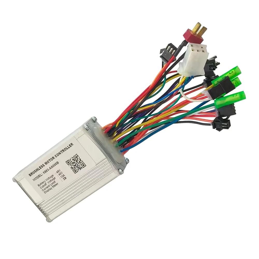 Nulkomma Electric Bike Brushless Motor Controller X863-AA006B 48V 12A for ZB Protocol Display Electric Scooters MTB Speed Controller