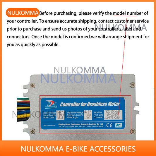 NULKOMMA Brushless Motor Controller LSW778-33F 36V 15A E-Bike Scooter Universal E-Bike Conversion Kit Bicycle Speed Controller