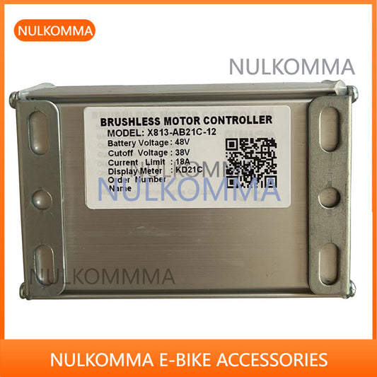 NULKOMMA Brushless Motor Controller X813-AB21C-12 48V 18A E-Bike Scooter Universal E-Bike Conversion Kit Bicycle Speed Controller
