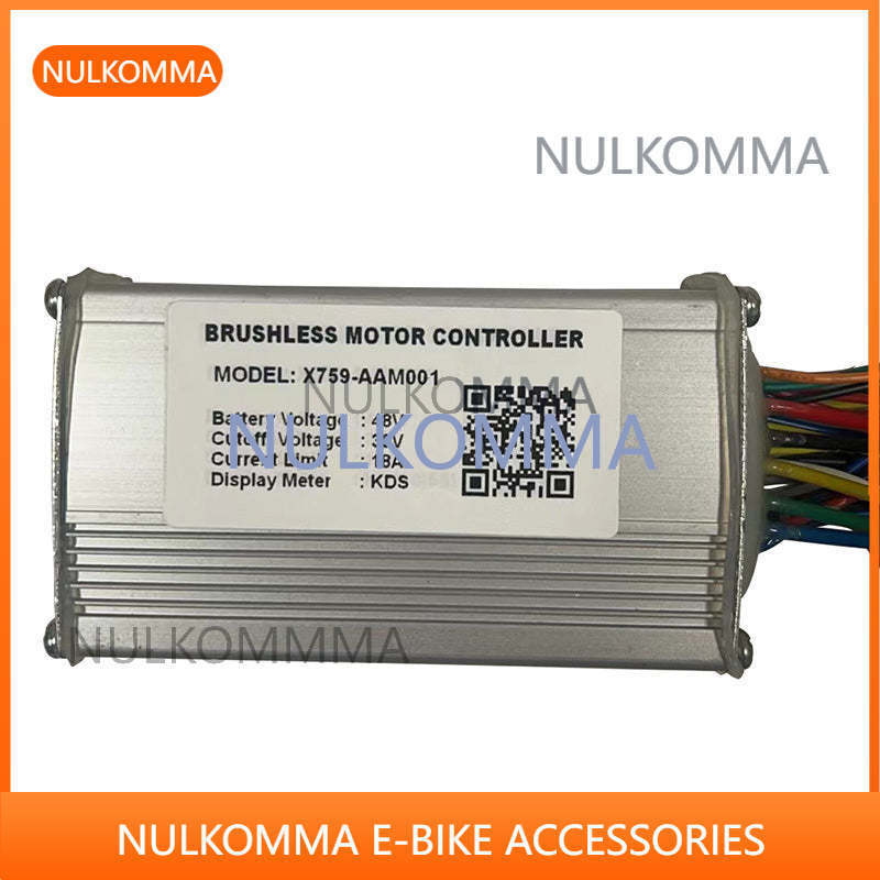 EBIKE Brushless Motor Controller Electric Bike 48V 18A X759-AAM001 Bicycle Accessories Speed Controller for Instrument KDS